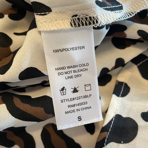 W5 (Anthro) Leopard Print Blouse - Picture 6 of 6